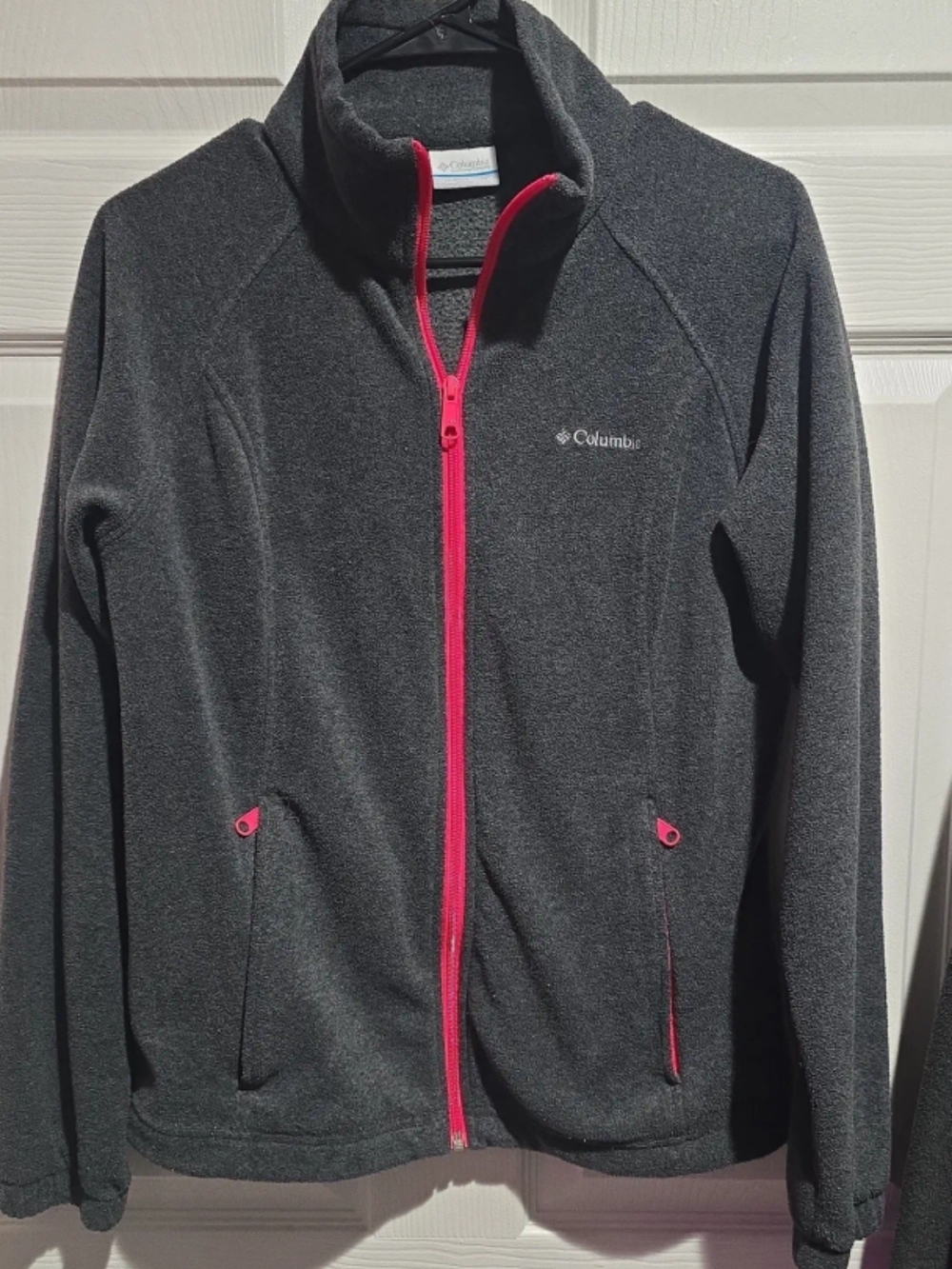Columbia Women's Charcoal Jacket with Pink Trim